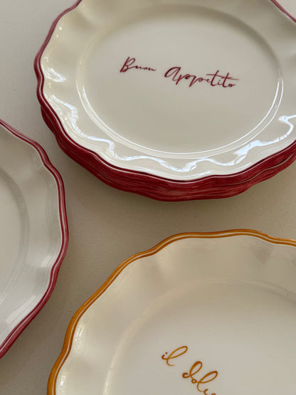 Scritto Buon Appetito Dinner Plate