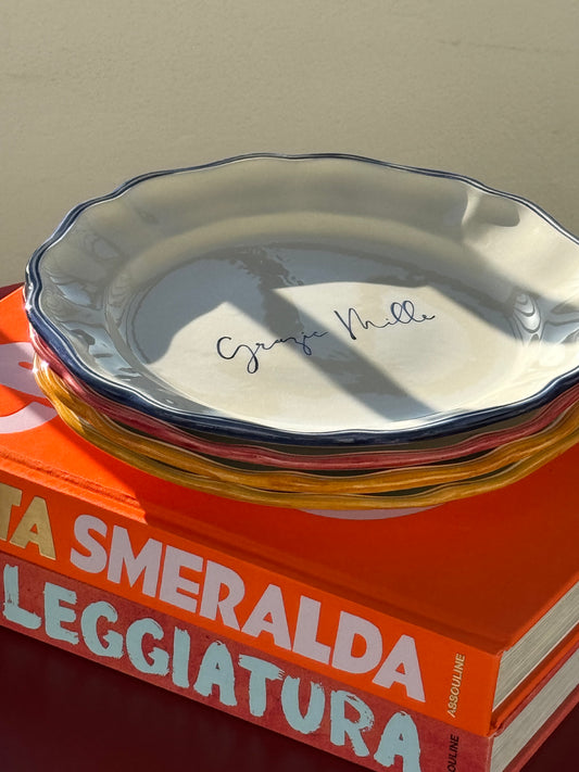 Scritto Grazie Mille Dinner Plate