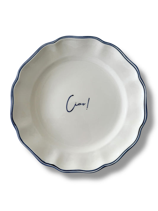 Scritto Ciao! Dinner Plate