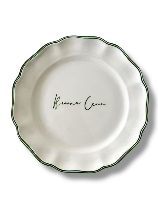 Scritto Buona Cena Dinner Plate