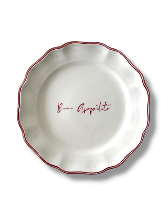 Scritto Buon Appetito Dinner Plate