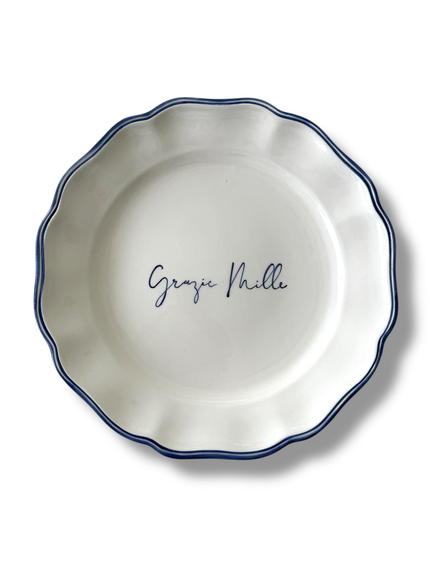 Scritto Grazie Mille Dinner Plate