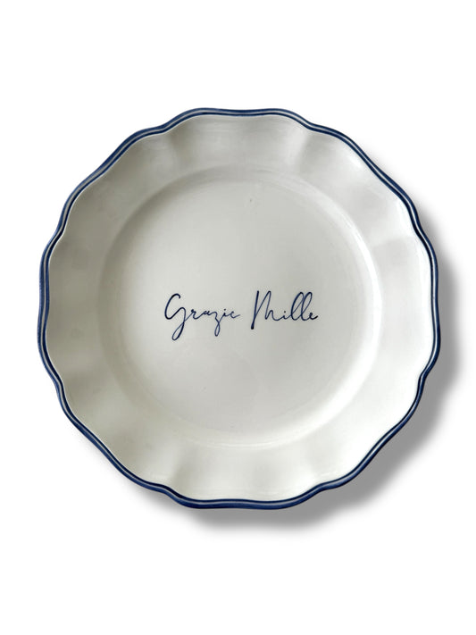 Scritto Grazie Mille Dinner Plate