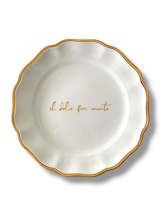 Scritto Il dolce far niente Dinner Plate